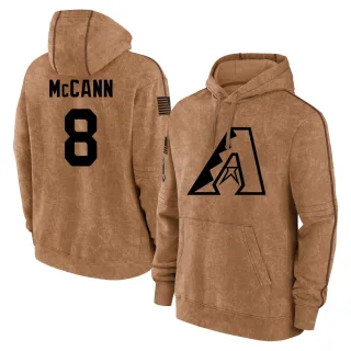 Men's Arizona Diamondbacks James McCann Brown 2023 Salute to Service Club Pullover Hoodie