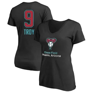 Women's Arizona Diamondbacks Tommy Troy Black Stadium Performance T-Shirt